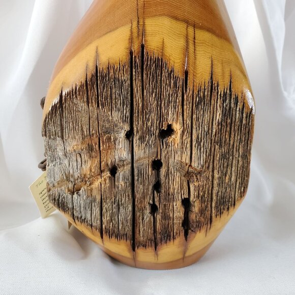 Boundry Line Rustic Handcrafted Wood Fence Post Vase 9" Dixie Wajdic, Montana - Picture 10 of 13